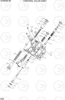 4020 CONTROL VALVE ASSY 15G/18G/20G-7M, Hyundai