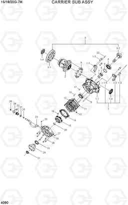 4080 CARRIER SUB ASSY 15G/18G/20G-7M, Hyundai