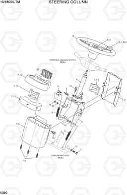 5040 STEERING COLUMN 15G/18G/20G-7M, Hyundai