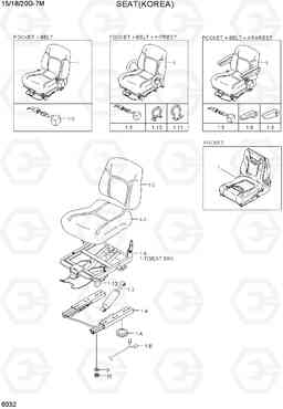 6032 SEAT(KOREA) 15G/18G/20G-7M, Hyundai
