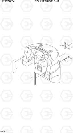 6100 COUNTERWEIGHT 15G/18G/20G-7M, Hyundai