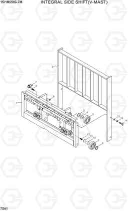 7041 INTEGRAL SIDE SHIFT (V-MAST) 15G/18G/20G-7M, Hyundai