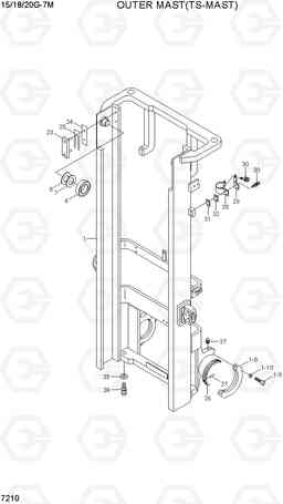 7210 OUTER MAST (TS-MAST) 15G/18G/20G-7M, Hyundai