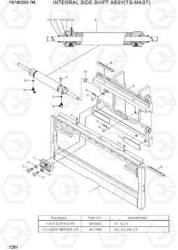 7261 INTEGRAL SIDE SHIFT ASSY (TS-MAST) 15G/18G/20G-7M, Hyundai