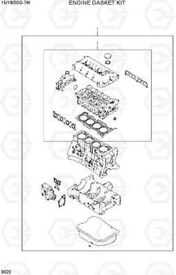 9020 ENGINE GASKET KIT 15G/18G/20G-7M, Hyundai