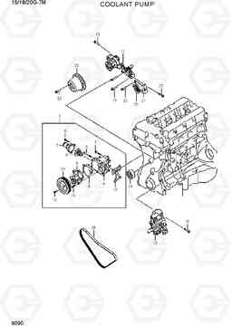 9090 COOLANT PUMP 15G/18G/20G-7M, Hyundai