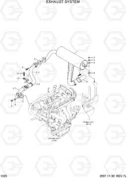 1020 EXHAUST SYSTEM 15L/18L/20LA-7, Hyundai