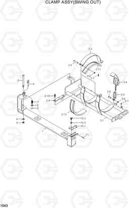 1043 CLAMP ASSY(SWING OUT) 15L/18L/20LA-7, Hyundai