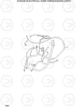 1A61 ENGINE ELECTRICAL WIRE HARNESS(NON-CERT) 15L/18L/20LA-7, Hyundai