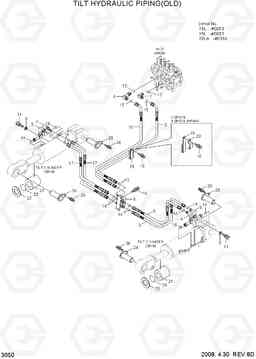 3050 TILT HYDRAULIC PIPING(OLD) 15L/18L/20LA-7, Hyundai