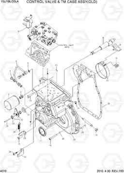 4010 CONTROL VALVE & TM CASE ASSY(OLD) 15L/18L/20LA-7, Hyundai