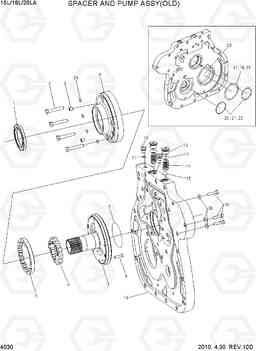 4030 SPACER AND PUMP ASSY(OLD) 15L/18L/20LA-7, Hyundai