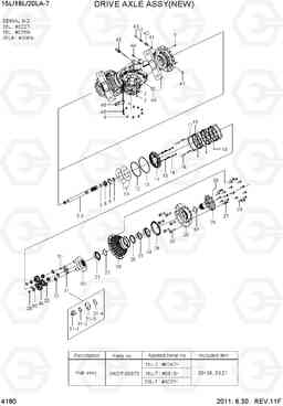 4180 DRIVE AXLE ASSY(NEW) 15L/18L/20LA-7, Hyundai