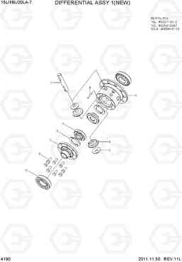 4190 DIFFERENTIAL ASSY 1(NEW) 15L/18L/20LA-7, Hyundai