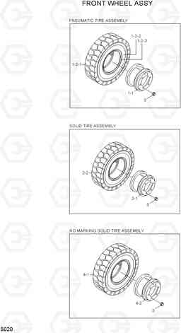 5020 FRONT WHEEL ASSY 15L/18L/20LA-7, Hyundai