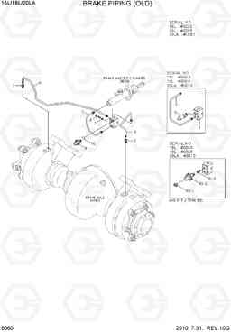 5060 BRAKE PIPING (OLD) 15L/18L/20LA-7, Hyundai