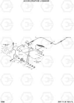 5080 ACCELERATOR LINKAGE 15L/18L/20LA-7, Hyundai