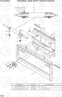 7152 INTEGRAL SIDE SHIFT ASSY (TF-MAST) 15L/18L/20LA-7, Hyundai