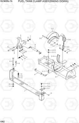 1062 FUEL TANK CLAMP ASSY(SWING DOWN) 15/18/20L-7A, Hyundai