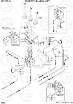 3010 HYD PIPING ASSY - MCV 15/18/20L-7A, Hyundai