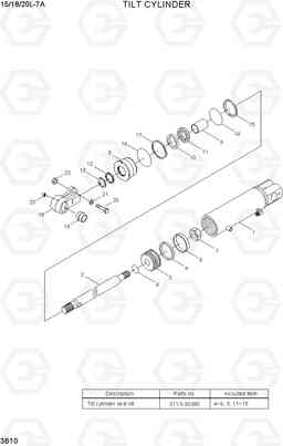 3B10 TILT CYLINDER 15/18/20L-7A, Hyundai