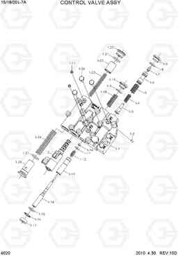 4020 CONTROL VALVE ASSY 15/18/20L-7A, Hyundai