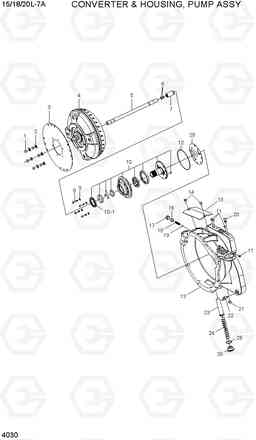 4030 CONVERTER & HOUSING, PUMP ASSY 15/18/20L-7A, Hyundai