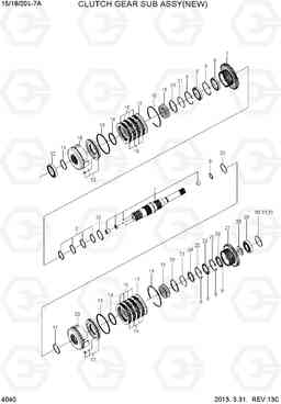 4040 CLUTCH GEAR SUB ASSY 15/18/20L-7A, Hyundai