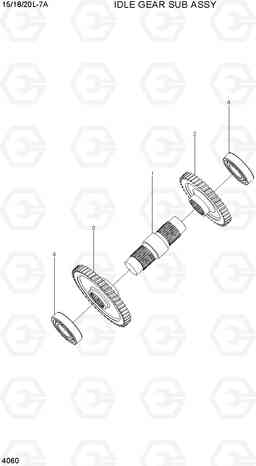 4060 IDLE GEAR SUB ASSY 15/18/20L-7A, Hyundai