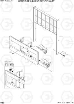 7150 CARRIAGE & BACKREST (TF-MAST) 15/18/20L-7A, Hyundai