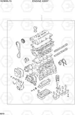 9010 ENGINE ASSY 15/18/20L-7A, Hyundai