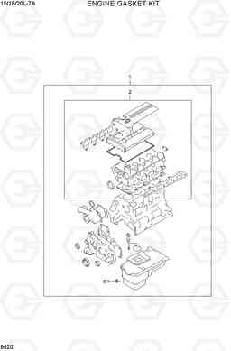 9020 ENGINE GASKET KIT 15/18/20L-7A, Hyundai