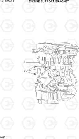 9070 ENGINE SUPPORT BRACKET 15/18/20L-7A, Hyundai