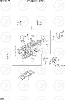 9080 CYLINDER HEAD 15/18/20L-7A, Hyundai