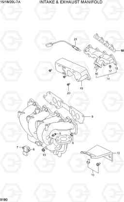 9180 INTAKE & EXHAUST MANIFOLD 15/18/20L-7A, Hyundai