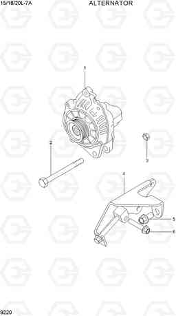 9220 ALTERNATOR 15/18/20L-7A, Hyundai
