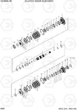 4040 CLUTCH GEAR SUB ASSY 15/18/20L-7M, Hyundai