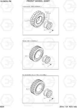 5020 FRONT WHEEL ASSY 15/18/20L-7M, Hyundai