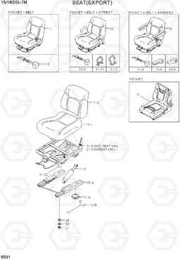 6031 SEAT(EXPORT) 15/18/20L-7M, Hyundai