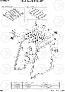 6041 HEAD GUARD SUB ASSY 15/18/20L-7M, Hyundai