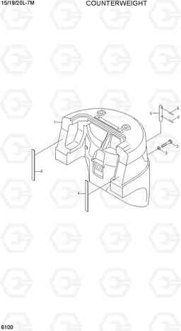 6100 COUNTERWEIGHT 15/18/20L-7M, Hyundai
