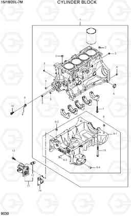 9030 CYLINDER BLOCK 15/18/20L-7M, Hyundai