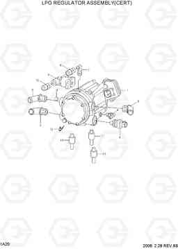 1A20 LPG REGULATOR ASSY(CERT) 15LC/18LC/20LCA-7, Hyundai