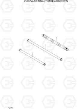 1A40 FUEL/VAC/COOLANT HOSE ASSY(CERT) 15LC/18LC/20LCA-7, Hyundai