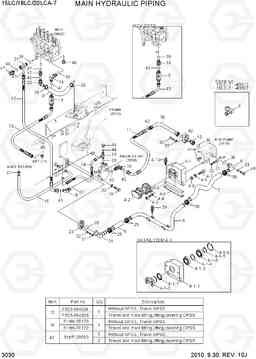 3030 MAIN HYDRAULIC PIPING 15LC/18LC/20LCA-7, Hyundai