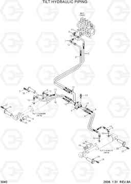 3040 TILT HYDRAULIC PIPING 15LC/18LC/20LCA-7, Hyundai