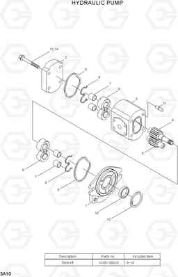 3A10 HYDRAULIC PUMP 15LC/18LC/20LCA-7, Hyundai