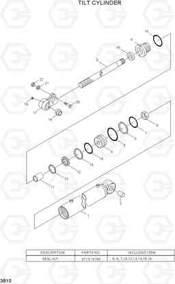 3B10 TILT CYLINDER 15LC/18LC/20LCA-7, Hyundai