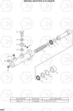 3B30 BRAKE MASTER CYLINDER 15LC/18LC/20LCA-7, Hyundai