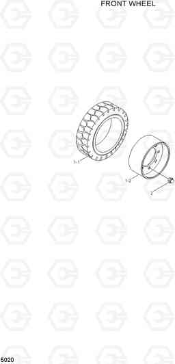 5020 FRONT WHEEL 15LC/18LC/20LCA-7, Hyundai